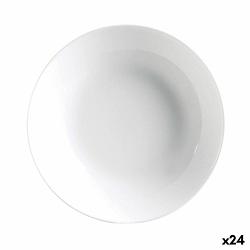 Foto van Diep bord luminarc diwali 20 cm wit glas (24 stuks)