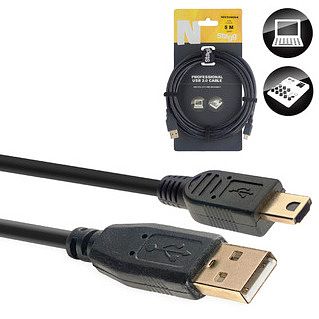 Foto van Stagg 21523 usb 2.0/mini usb-a - 5m kabel