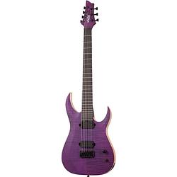 Foto van Schecter john browne tao-7 elektrische gitaar satin trans purple