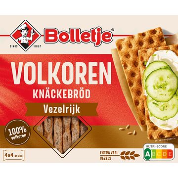 Foto van Bolletje vezelrijk knackebrod volkoren 4 x 4 stuks 265g bij jumbo