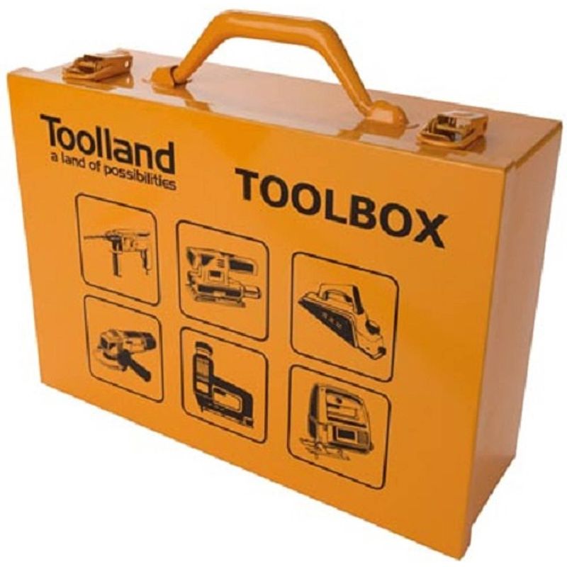 Foto van Toolland gereedschapskoffer 32 x 23 x 11 cm staal geel