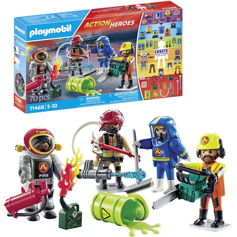 Foto van Playmobil action heroes myfigures brandweer 71468