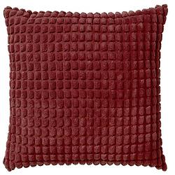 Foto van Dutch decor rome - kussenhoes uni merlot 45x45 cm - rood - rood