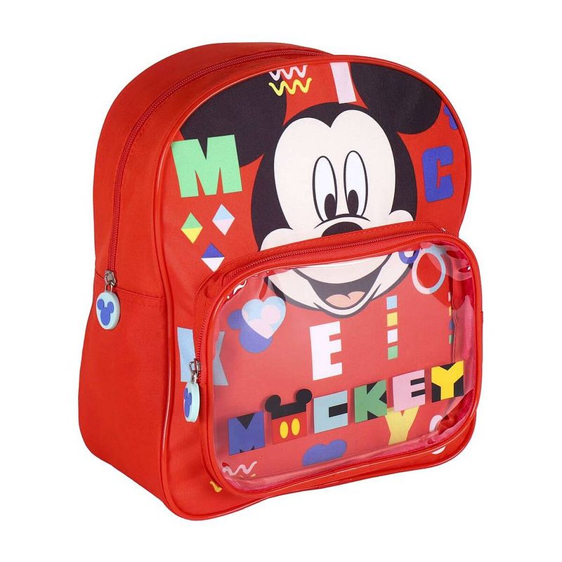 Foto van Schoolrugzak mickey mouse rood (25 x 30 x 12 cm)