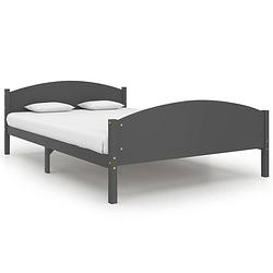 Foto van Vidaxl bedframe massief grenenhout donkergrijs 160x200 cm