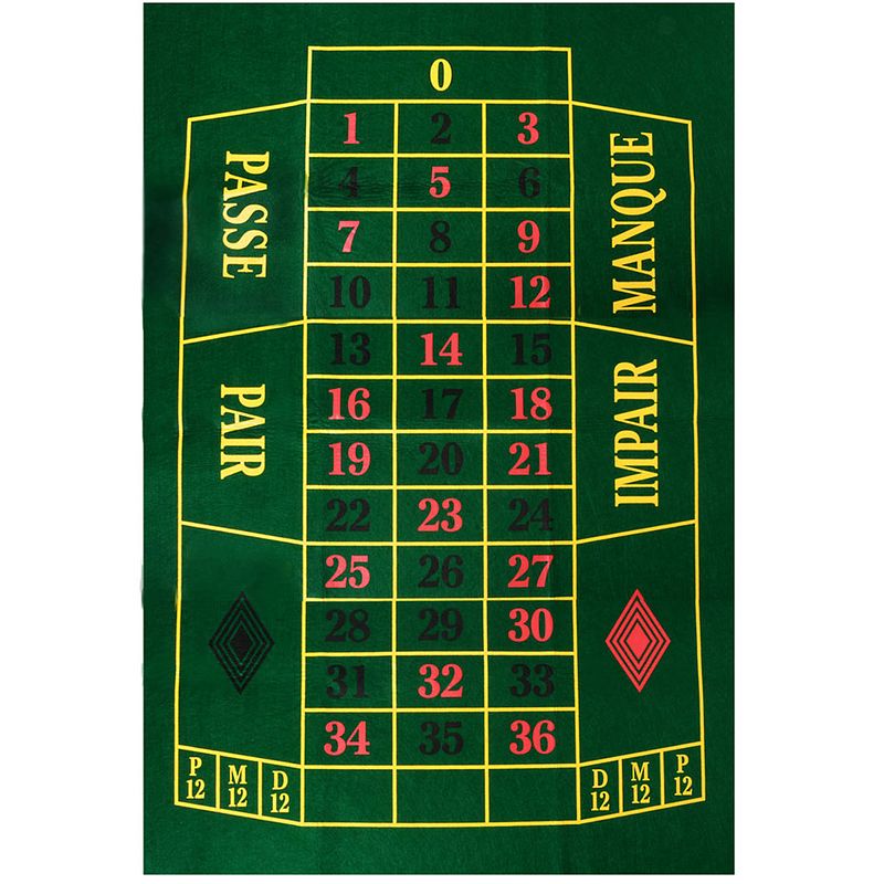 Foto van Longfield roulette kleed - 130 x 90 cm - groen