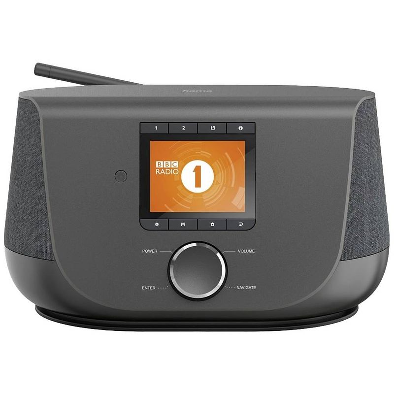 Foto van Hama dir3300sbt radio fm, dab+, dab, internet bluetooth, aux, dab+, internetradio, wifi zwart