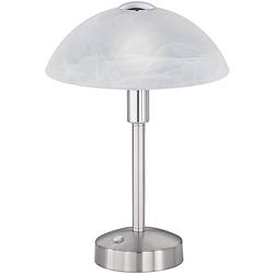 Foto van Led tafellamp - trion dontra - 4w - warm wit 3000k - rond - mat nikkel - aluminium