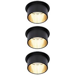 Foto van Paulmann 93379 paulmann led-inbouwlamp led led vast ingebouwd 18 w zwart (mat), goud