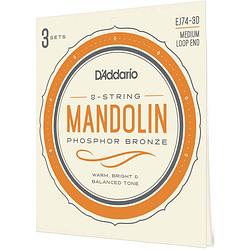 Foto van D'saddario ej74-3d phosphor bronze medium 11-40 snaren voor mandoline (3 sets)