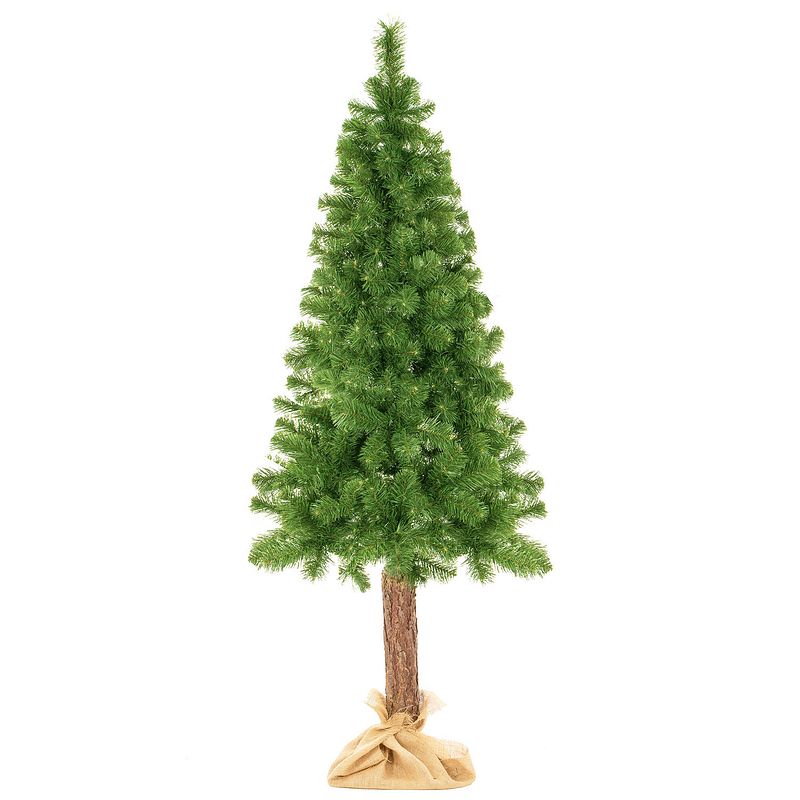 Foto van Kunstkerstboom green fir op stam 220 cm zonder verlichting