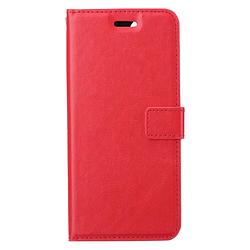 Foto van Basey iphone 15 hoesje bookcase hoes flip case book cover - iphone 15 hoes book case hoesje - rood