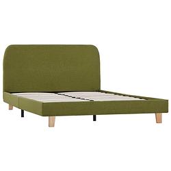 Foto van The living store klassiek bedframe - hout en ijzer - 208 x 125 x 80 cm - groen