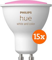 Foto van Philips hue white and color gu10 15-pack