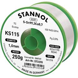 Foto van Stannol ks115 soldeertin, loodvrij spoel sn99,3cu0,7 250 g 1 mm