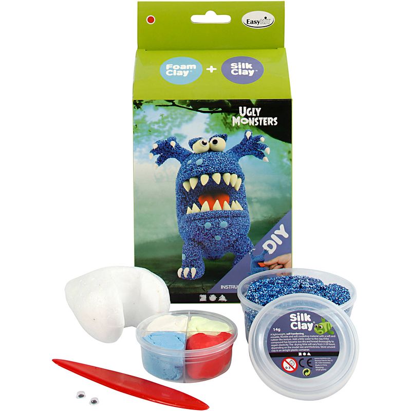 Foto van Packlinq funny friends. blauw. monster. 1 set