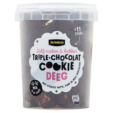 Foto van Jumbo triple chocolat cookie koekjesdeeg 500g