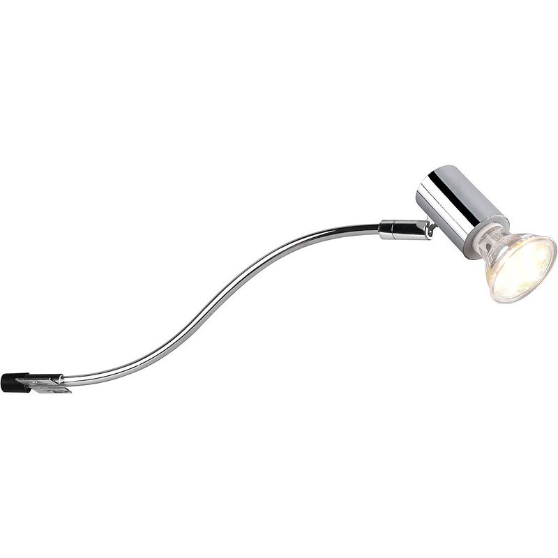 Foto van Led wandlamp - wandverlichting - spatwaterdicht ip44 - trion giano - gu10 fitting - rond - glans chroom - aluminium