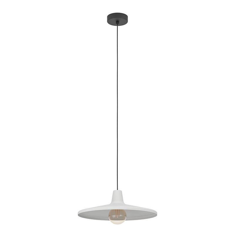 Foto van Eglo miniere hanglamp - e27 - ø 42 cm - zwart/grijs