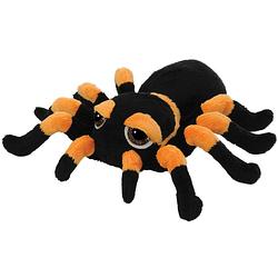 Foto van Suki gifts pluche knuffel spin - tarantula - zwart/oranje - 33 cm - speelgoed - knuffeldier
