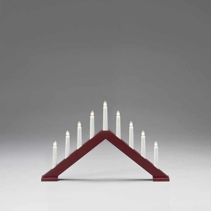 Foto van Konstsmide 3984-525 led-silhouet pyramide warmwit led donkerrood