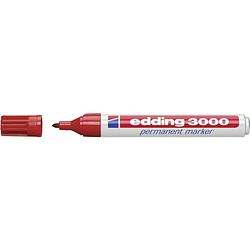 Foto van Edding permanent marker 3000 rood, op blister