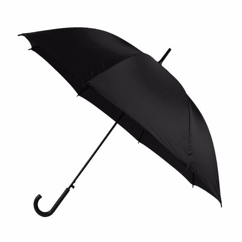 Foto van Zwarte automatische paraplu 107 cm - paraplu's