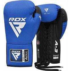 Foto van Rdx sports bokshandschoenen pro fight apex a3 - blauw - 10oz - kunststof