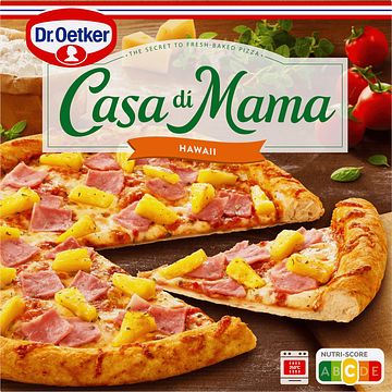 Foto van 2 voor € 6,00 | dr. oetker casa di mama pizza hawaii 410g aanbieding bij jumbo
