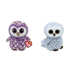 Foto van Ty - knuffel - beanie boo's - moonlight owl & owlette owl
