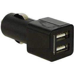 Foto van Carpoint autolader usb dubbel 12/24 volt 5a zwart