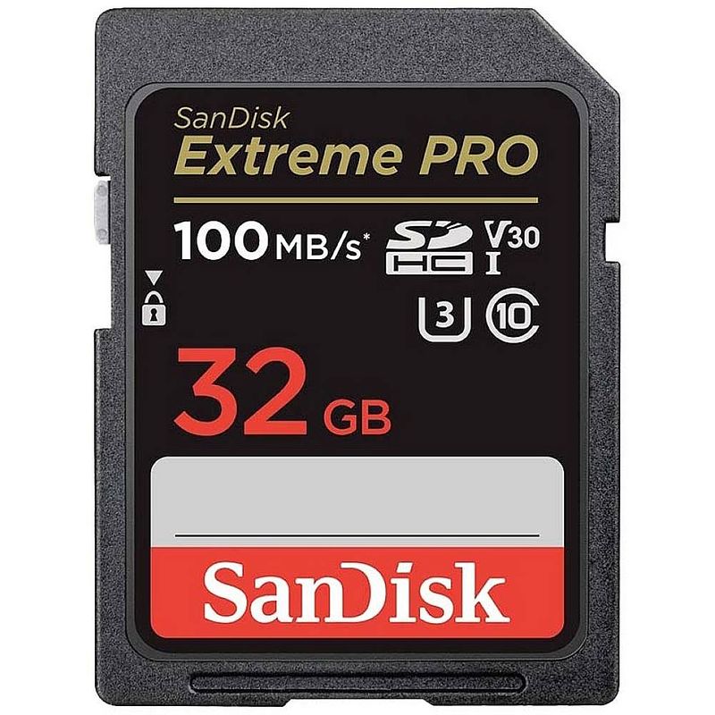 Foto van Sandisk extreme pro sdhc-kaart 32 gb class 10 uhs-i schokbestendig, waterdicht