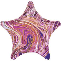 Foto van Amscan folieballon purple star 45 cm metallic