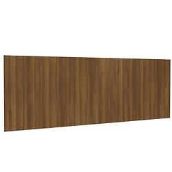 Foto van Vidaxl hoofdbord wandmodel 240x1,5x80 cm bewerkt hout bruineikenkleur