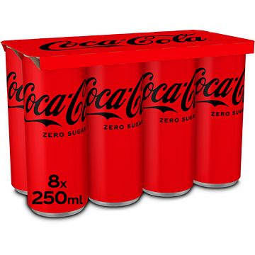 Foto van Cocacola zero sugar 8 x 250ml bij jumbo