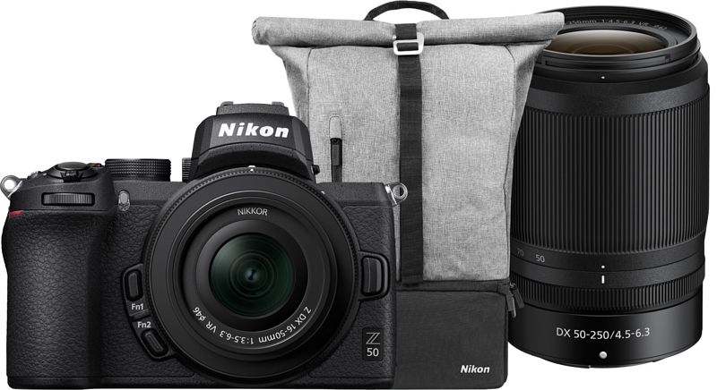 Foto van Nikon z50 + 16-50mm f/3.5-6.3 + 50-250mm f/4.5-6.3