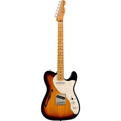 Foto van Fender vintera ii 60s telecaster thinline mn 3-color sunburst elektrische gitaar met gigbag