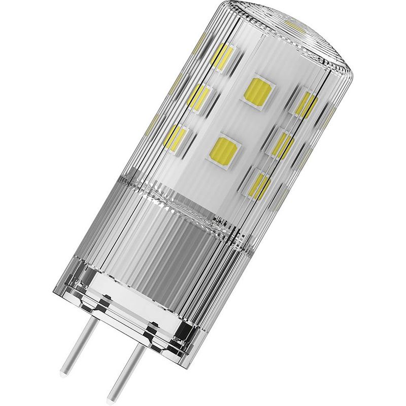 Foto van Ledvance 4058075607224, ac32111 led-lamp energielabel f (a - g) gy6.35 ballon 4 w = 40 w warmwit (ø x l) 18 mm x 50 mm 1 stuk(s)