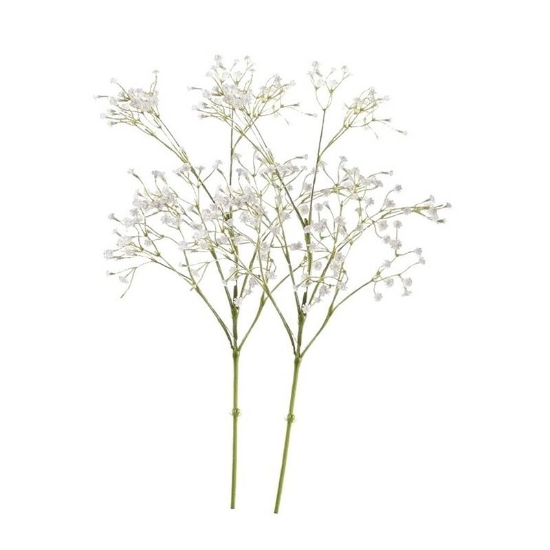 Foto van 2x witte gipskruid kunstbloemen 65 cm - kunstbloemen