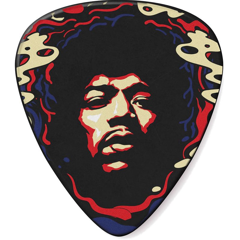 Foto van Dunlop jimi hendrix 69 psych series star haze plectrumset (6 stuks)