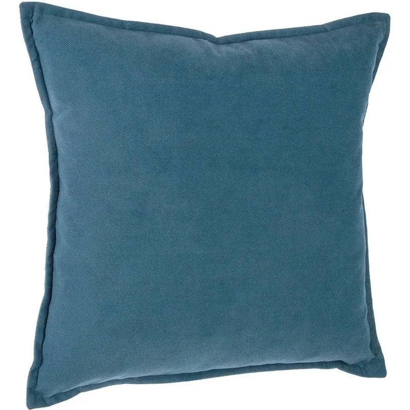 Foto van Bank/sierkussens huiskamer sophia - 45 x 45 cm - blauw - polyester - met rits - sierkussens