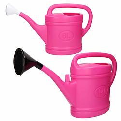 Foto van Tuin water gieters set 2x stuks van 6 en 12 liter inhoud roze - gieters