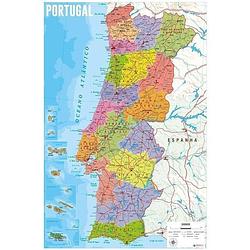 Foto van Grupo erik map portugal physical politic poster 61x91,5cm