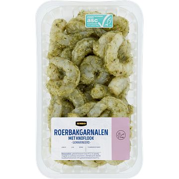 Foto van Jumbo roerbakgarnalen met knoflook 350g aanbieding bij jumbo | schaal 350 gram