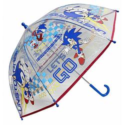 Foto van Sonic jongens paraplu transparant 45 cm