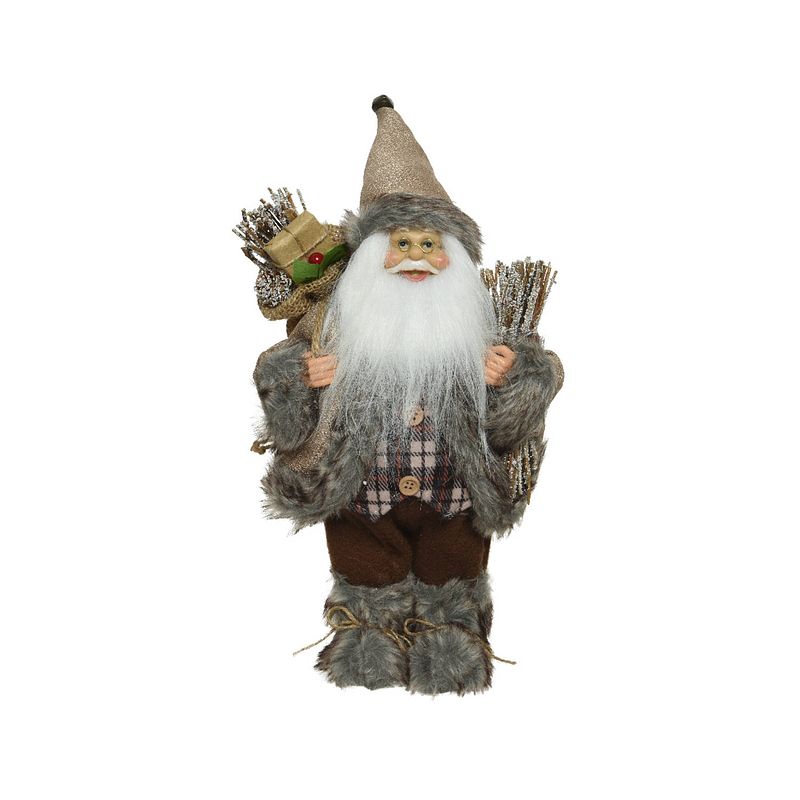 Foto van Kerstman polyester l25b15h30cm brn