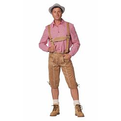 Foto van Oktoberfest luxe oktoberfest broek beige 52 (l) - carnavalskostuums