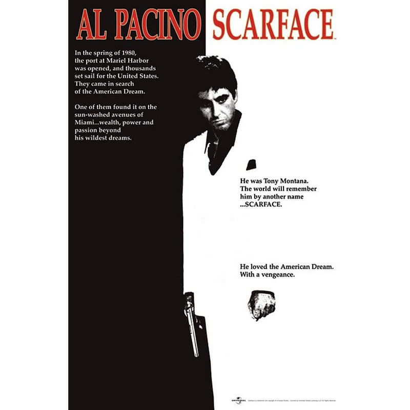 Foto van Pyramid scarface one sheet poster 61x91,5cm