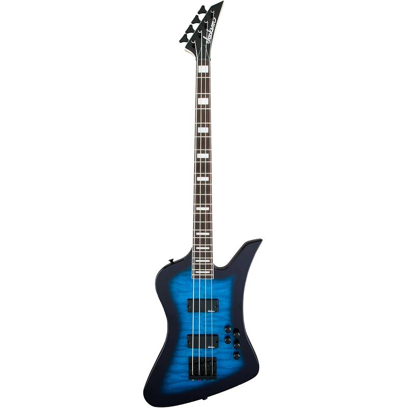 Foto van Jackson js series kelly bird js3q transparent blue burst