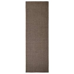 Foto van The living store vloerkleed natuurlijk sisal - 80 x 250 cm - bruin - anti-slip